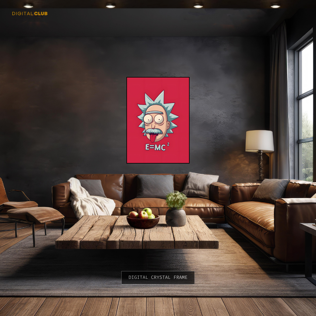 Einstein Cartoon Character Premium Wall Art