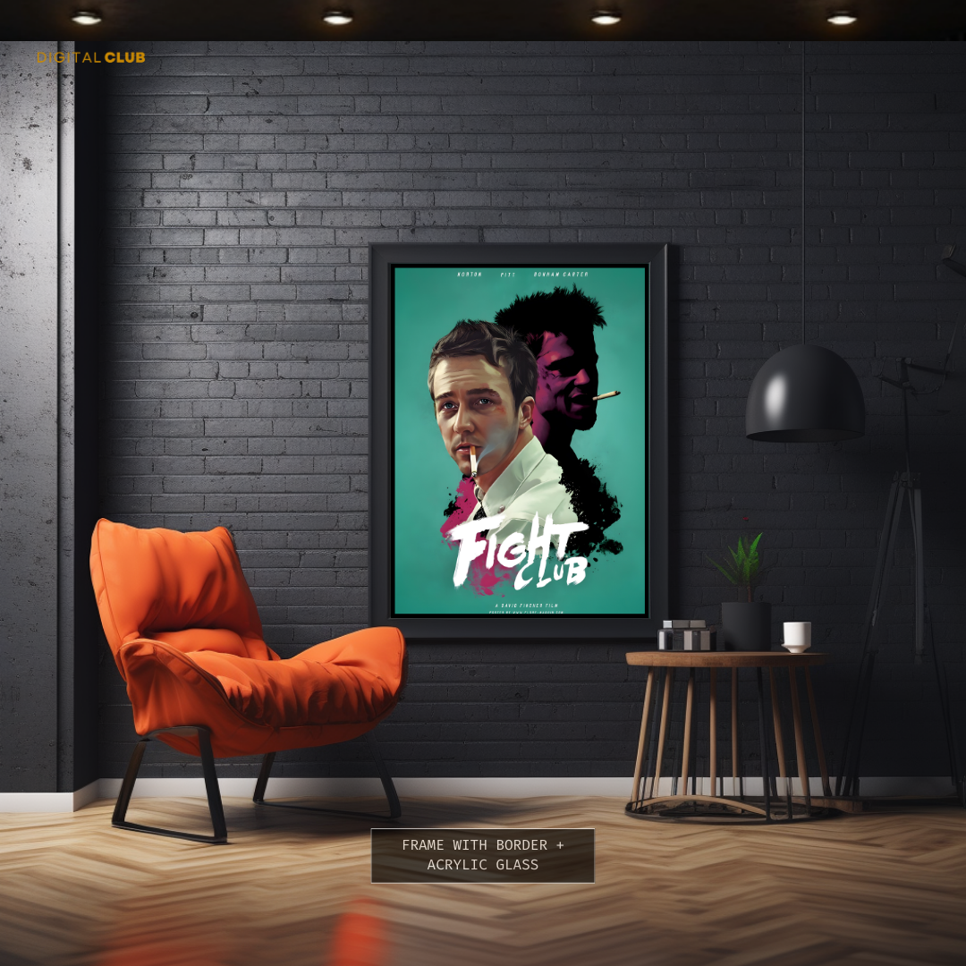 Fight Club Movie Poster Premium Wall Art