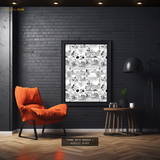 Mickey Mouse - Seamless Pattern 2 - Premium Wall Art