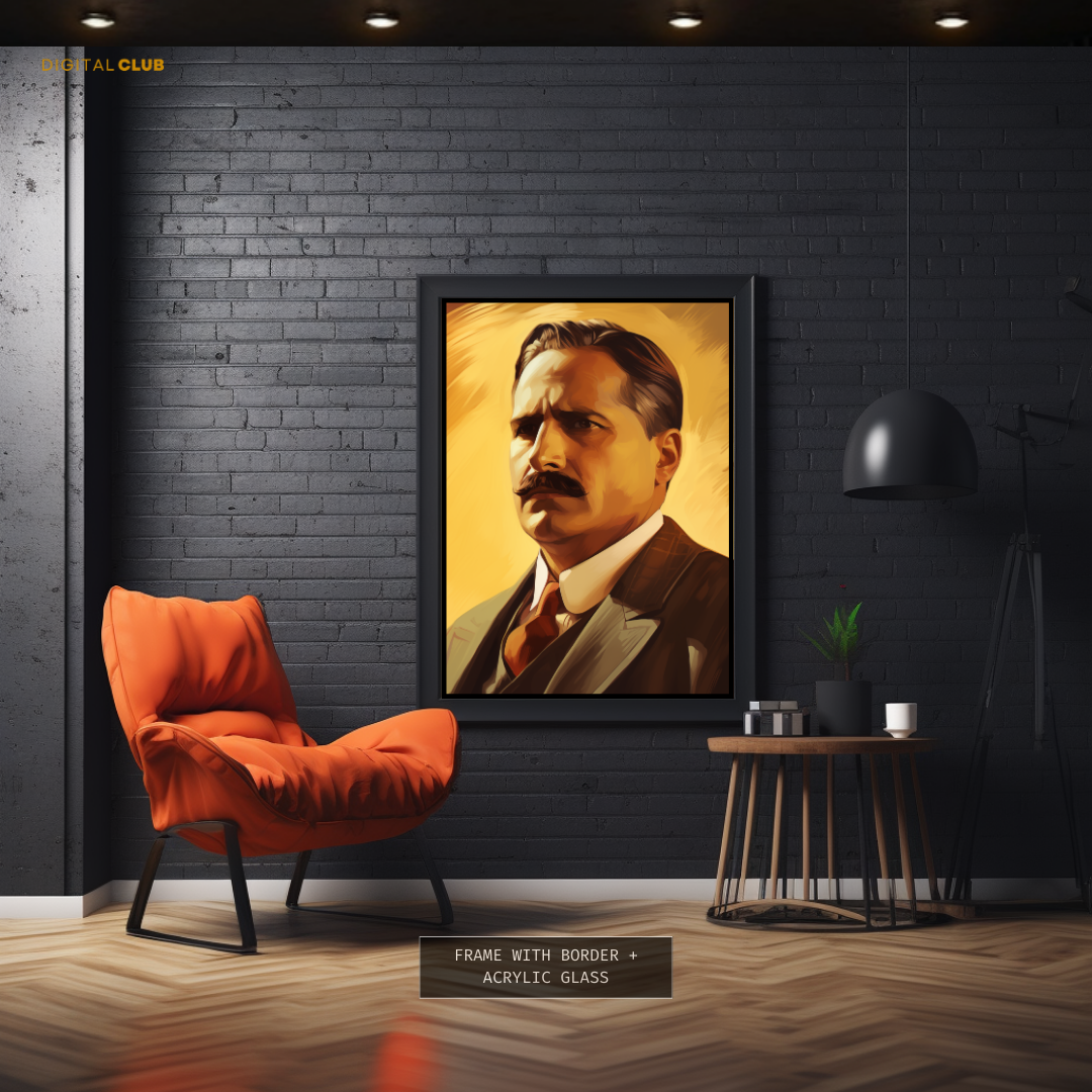 Dr Muhammad Iqbal Poet Premium Wall Art