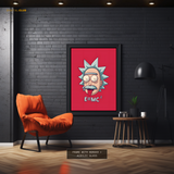 Einstein Cartoon Character Premium Wall Art