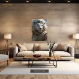 White Lion with Blue Eyes - Animal & Wildlife Premium Wall Art