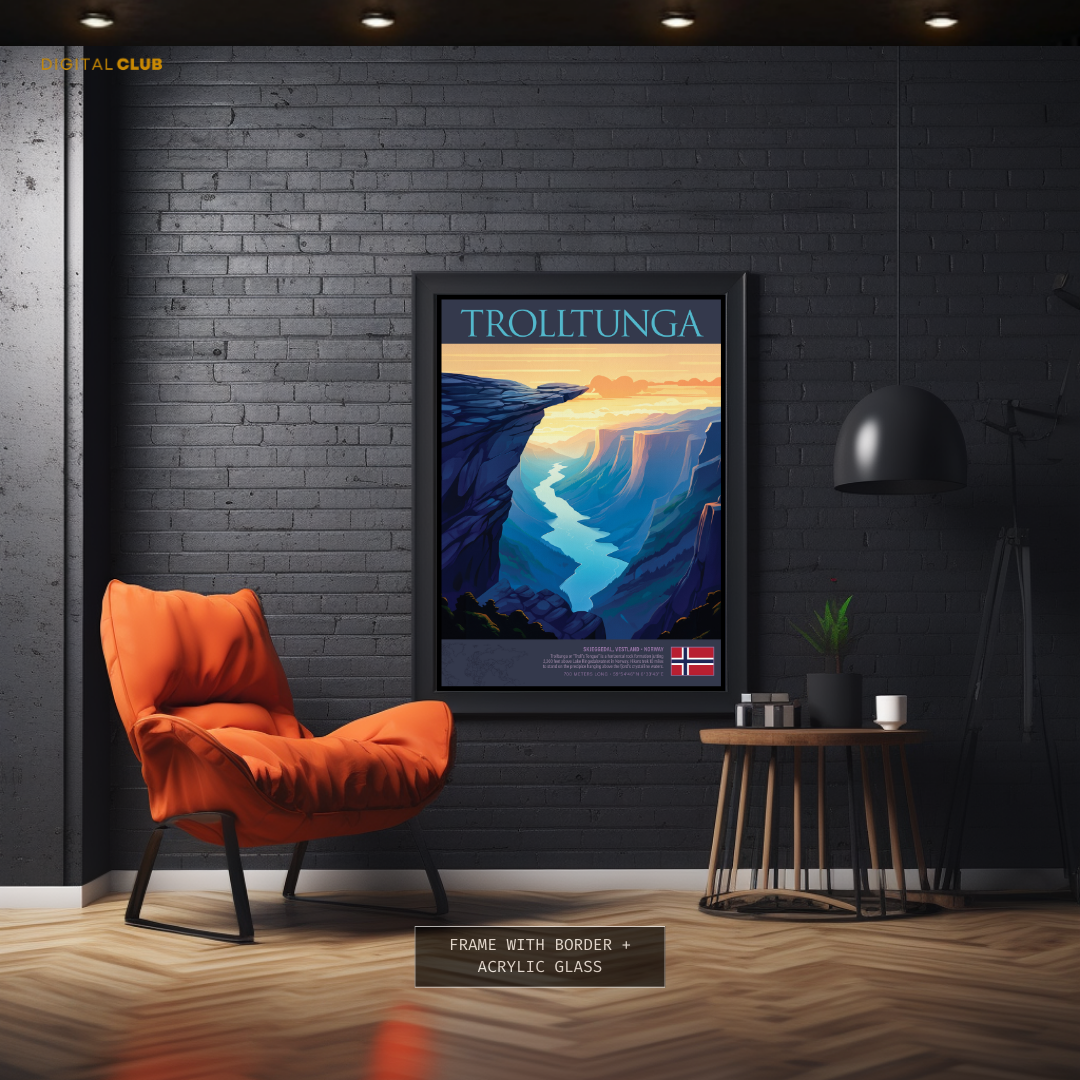 Trolltunga Norway Premium Wall Art