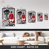 Cristiano Ronaldo 9 - Football - Premium Wall Art