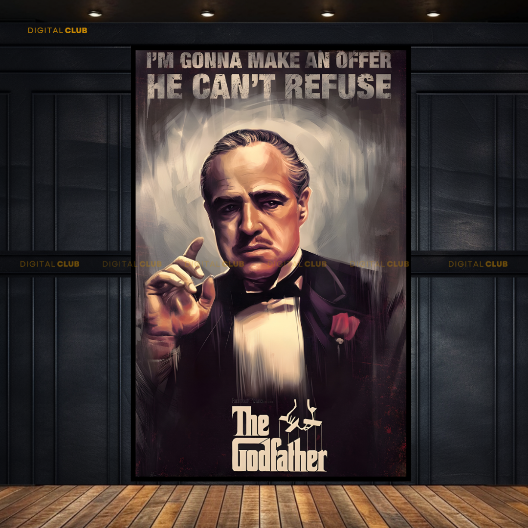 The GODFATHER Mafia Movie Premium Wall Art