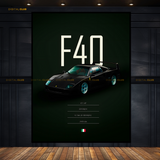 Ferrari F40 - Artwork - Premium Wall Art