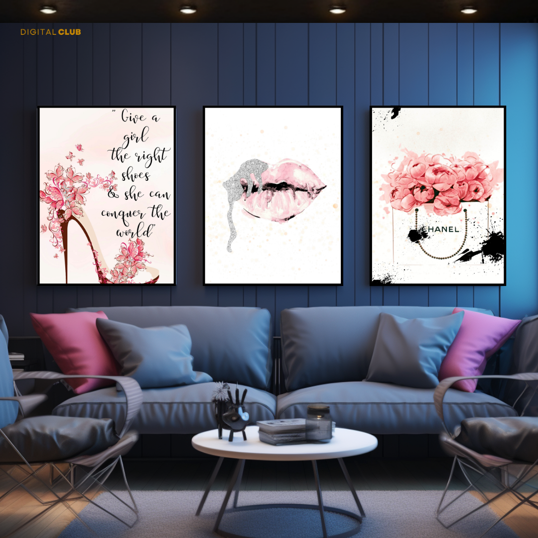 Fashion & Style Artwork 2 - 3 Panel Wall Art