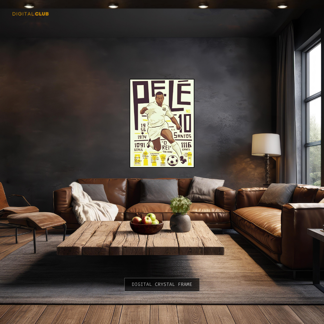 Pele Brazil Football Legend Premium Wall Art