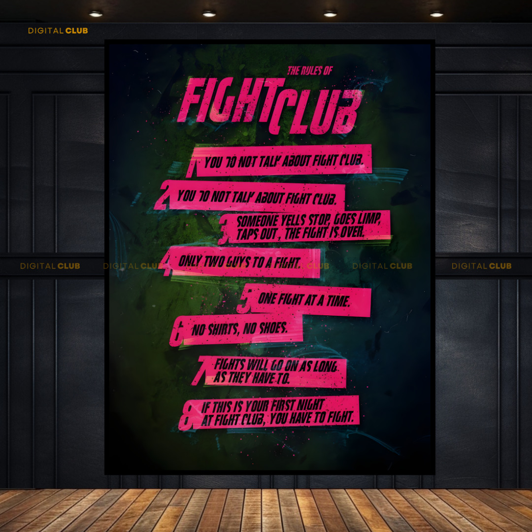 Fight Club Movie Artwork Premium Wall Art