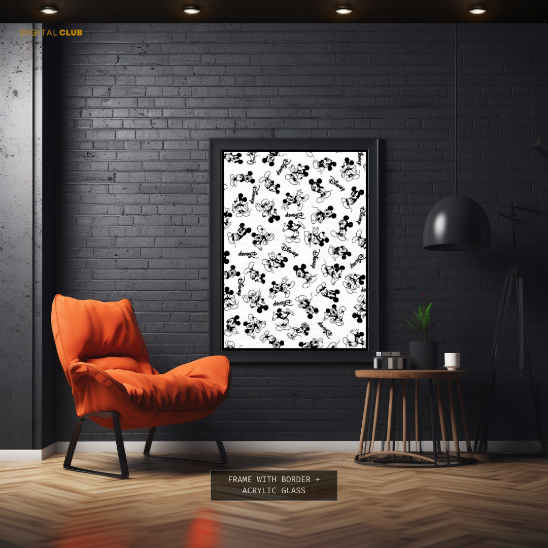 Mickey Mouse - Seamless Pattern 3 - Premium Wall Art