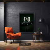 Ferrari F40 - Artwork - Premium Wall Art