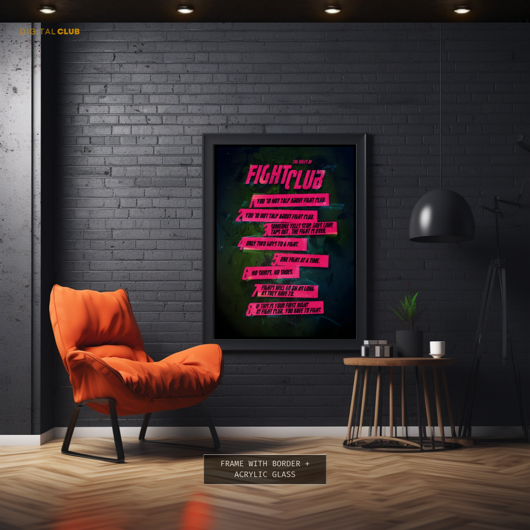 Fight Club Movie Artwork Premium Wall Art