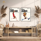 Jordan x James Basketball - 2 Panel Wall Art