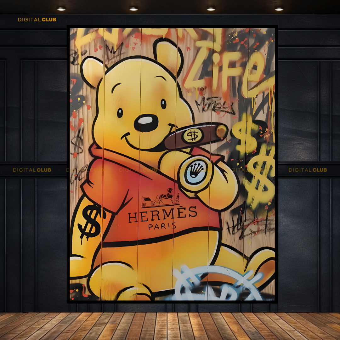 Winnie the Pooh - Disney x Hermes - Premium Wall Art