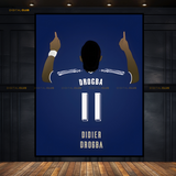 Drogba Chelsea - Football - Premium Wall Art