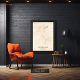 Islamabad - White Map - Premium Wall Art