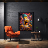 Trippy Simpsons Anime Premium Wall Art