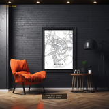 Medina - Saudi Arabia - MAP - Premium Wall Art