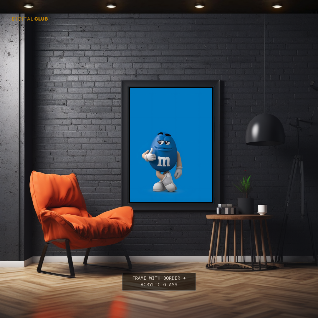 M&Ms Blue - Artwork - Premium Wall Art