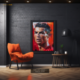 Cristiano Ronaldo Portrait Premium Wall Art