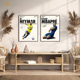 Neymar x Mbappe Football - 2 Panel Wall Art