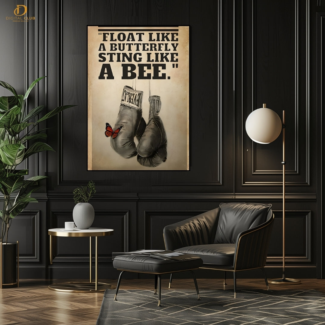 Float Like a Butterfly - Boxing - Premium Wall Art