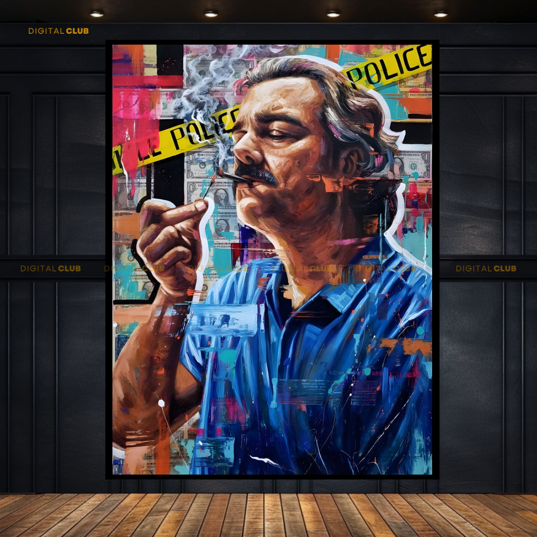 Pablo Escobar Narcos Pop Art Premium Wall Art