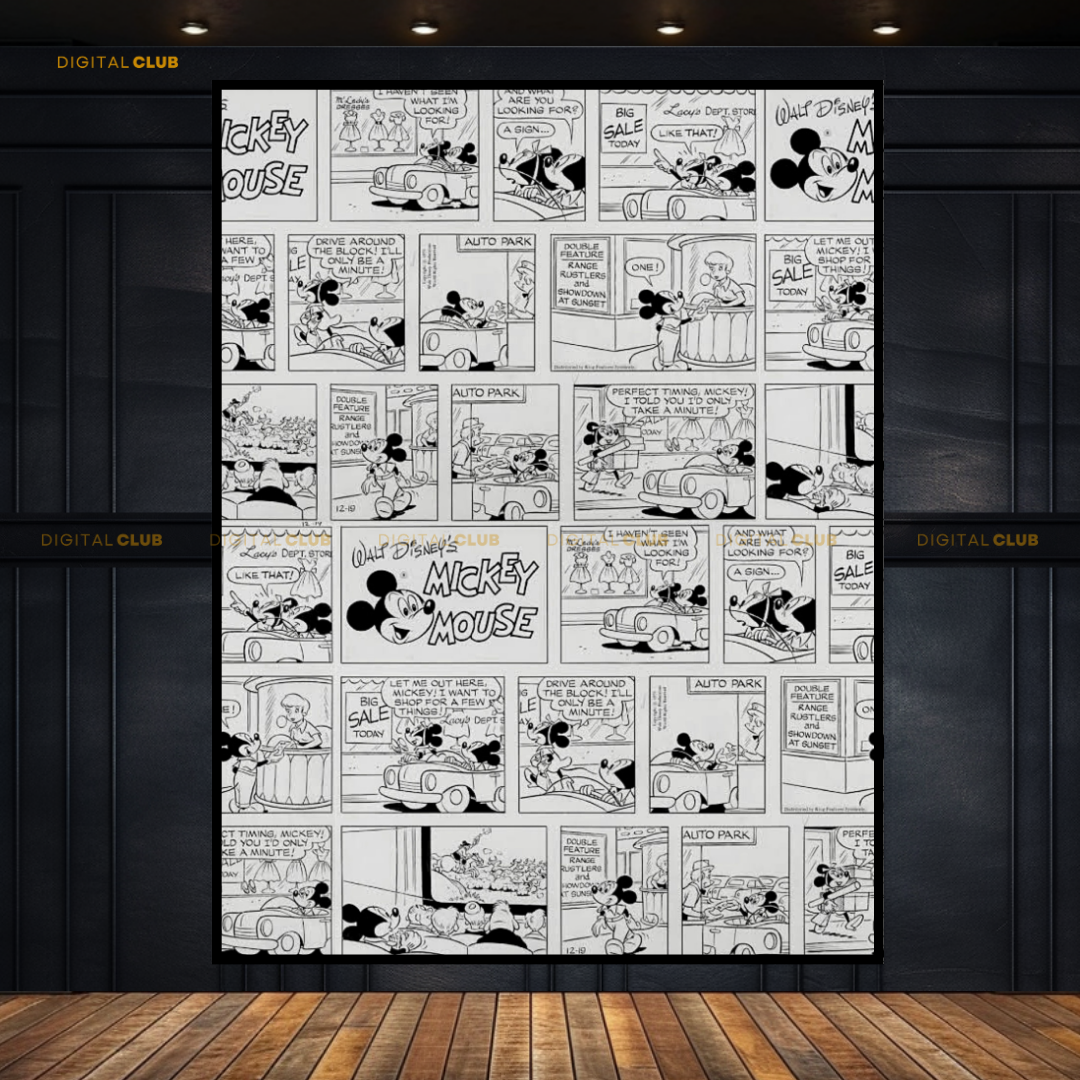 Mickey Mouse - Seamless Pattern 5 - Premium Wall Art