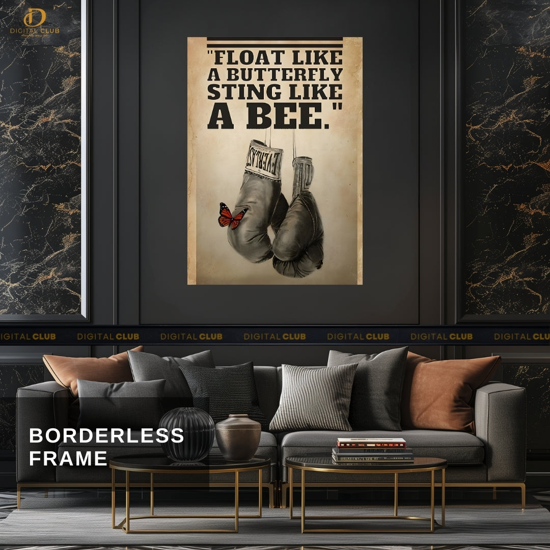 Float Like a Butterfly - Boxing - Premium Wall Art