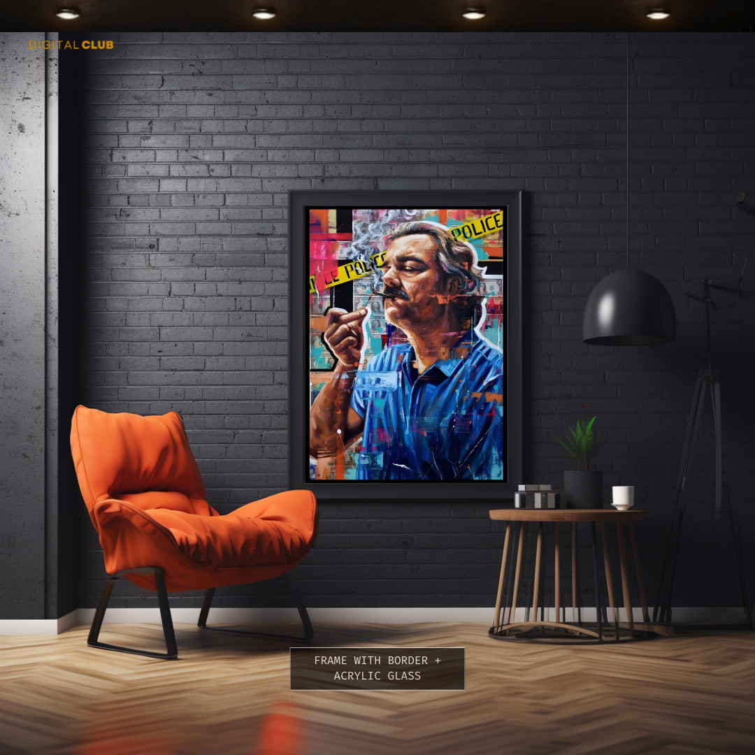 Pablo Escobar Narcos Pop Art Premium Wall Art