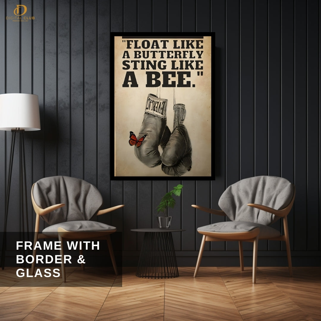 Float Like a Butterfly - Boxing - Premium Wall Art