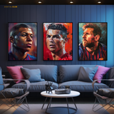 Football Stars - 3 Panel Wall Art