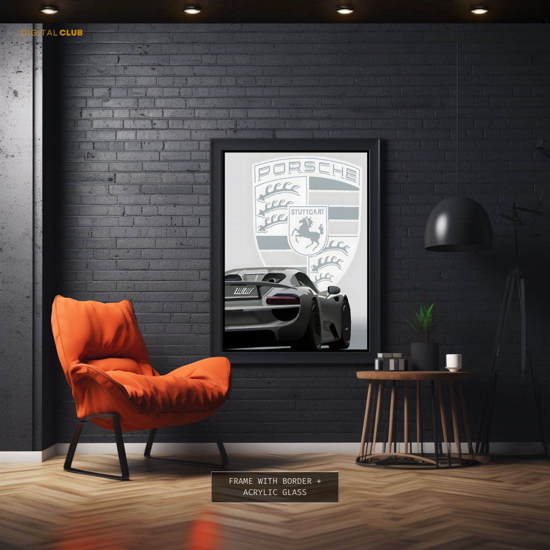 Porsche Stuttgart - Artwork - Premium Wall Art