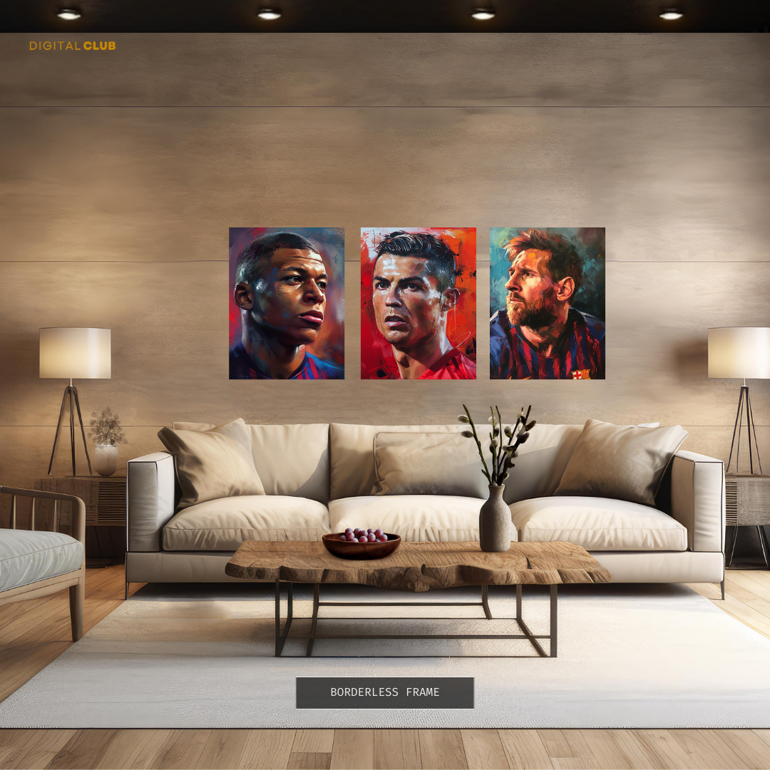 Football Stars - 3 Panel Wall Art