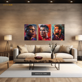 Football Stars - 3 Panel Wall Art