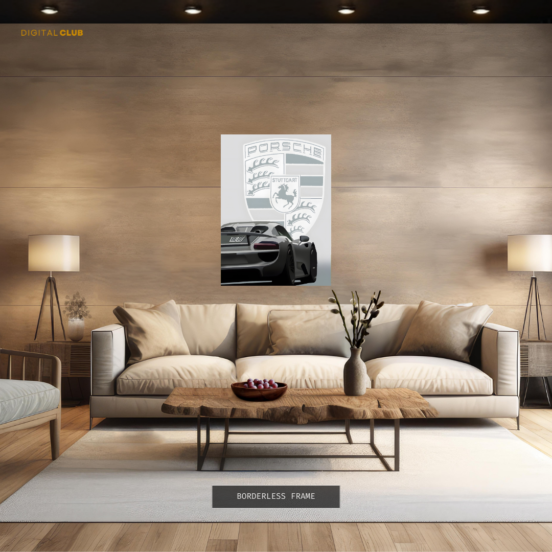 Porsche Stuttgart - Artwork - Premium Wall Art