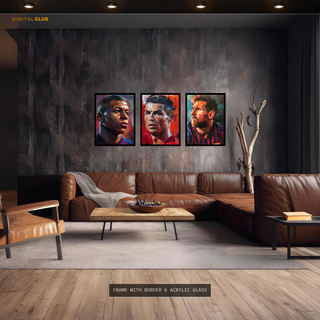 Football Stars - 3 Panel Wall Art