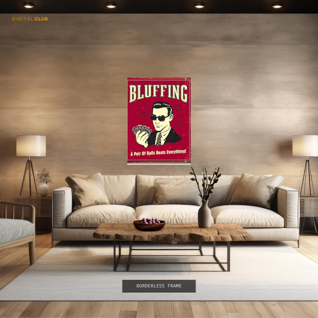 Bluffing Poker Premium Wall Art