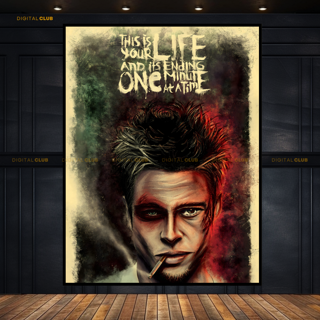 Fight Club Brad Pitt Movie Premium Wall Art