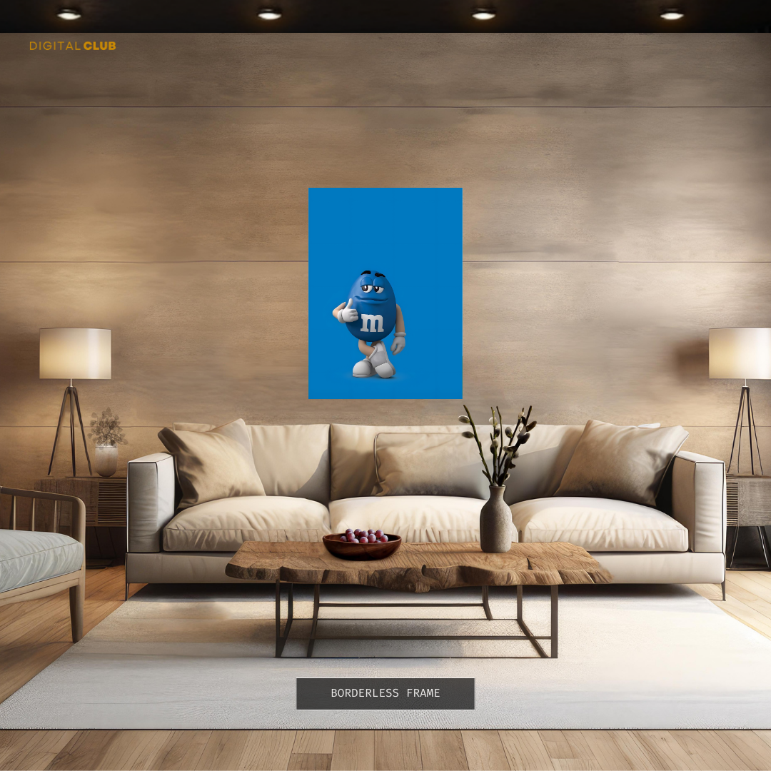 M&Ms Blue - Artwork - Premium Wall Art