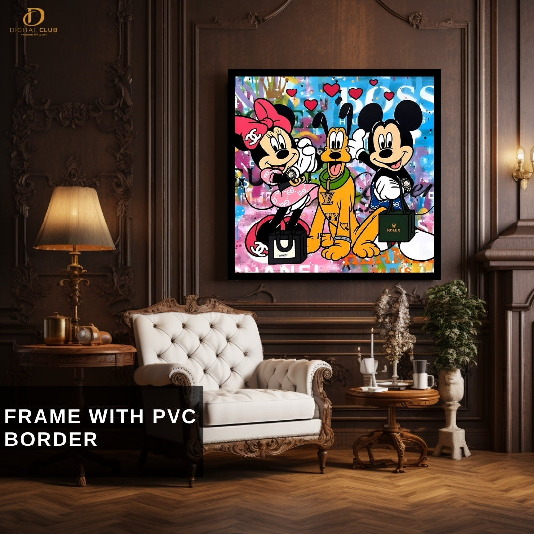 Mickey & Friends - POP ART - Square Wall Art