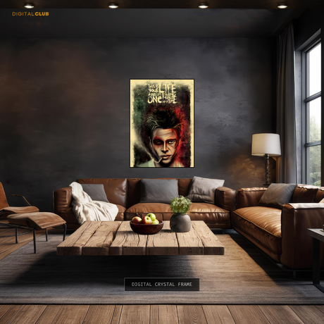 Fight Club Brad Pitt Movie Premium Wall Art