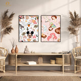 Disney Seamless Pattern - 2 Panel Wall Art