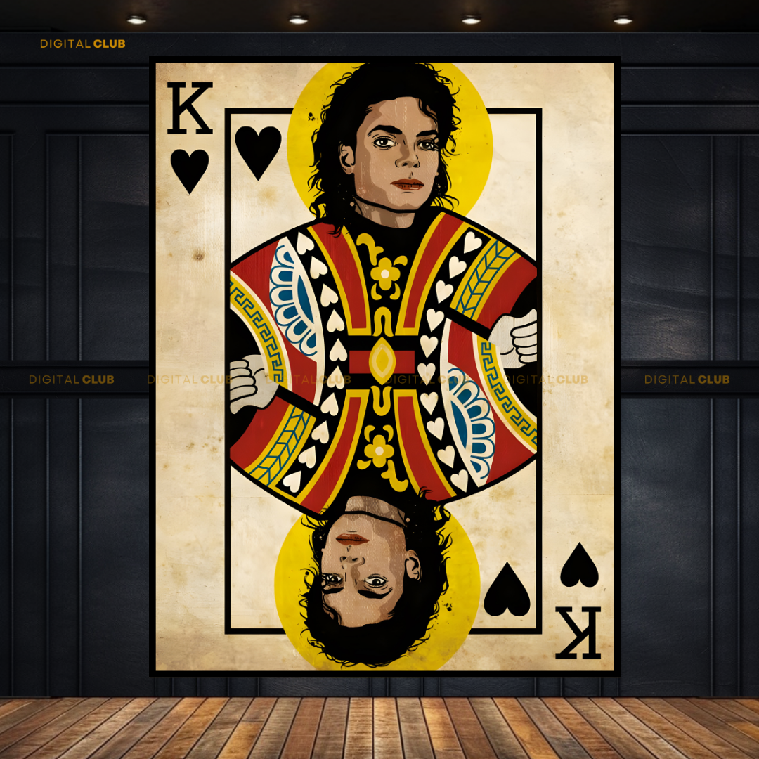 Michael Jackson King Poker Premium Wall Art