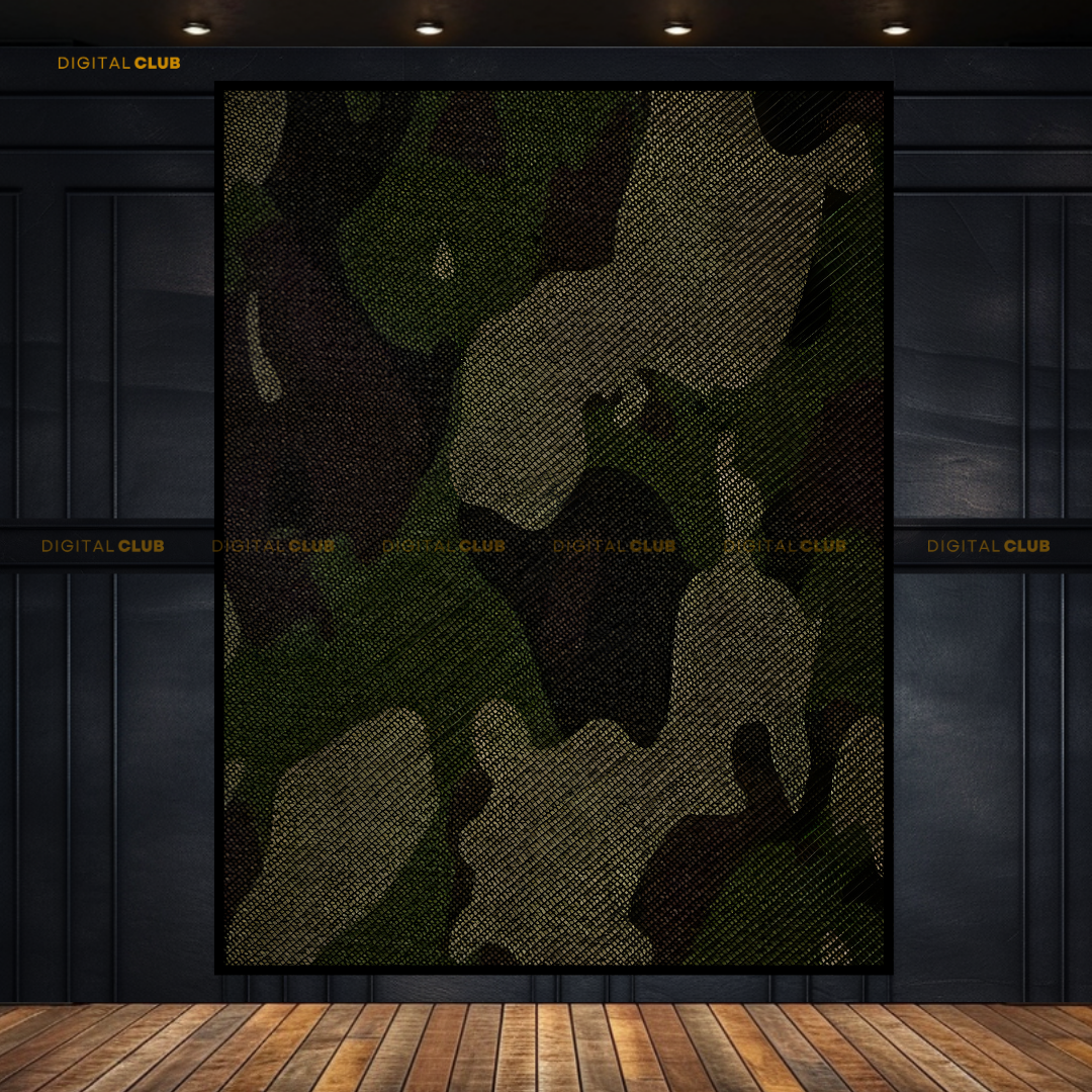 Army Green Pattern Premium Wall Art