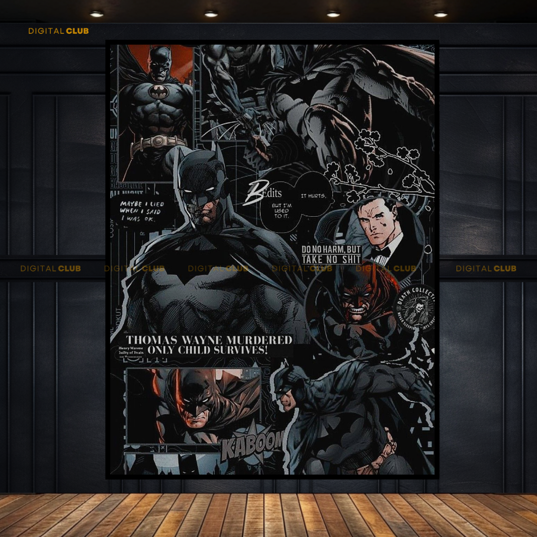 Batman Comic - Artwork - Premium Wall Art