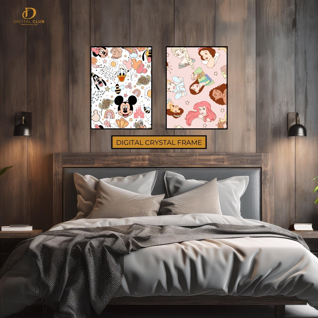 Disney Seamless Pattern - 2 Panel Wall Art