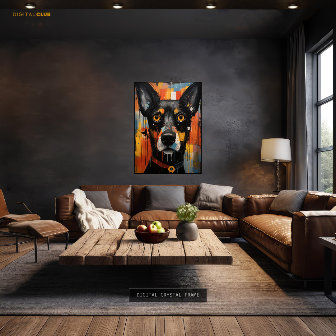 Black DOG Artwork - Animal & Wildlife Premium Wall Art