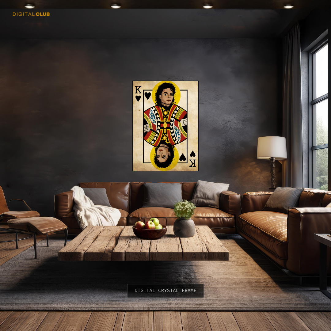 Michael Jackson King Poker Premium Wall Art