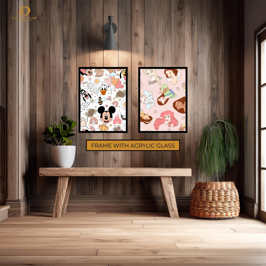 Disney Seamless Pattern - 2 Panel Wall Art